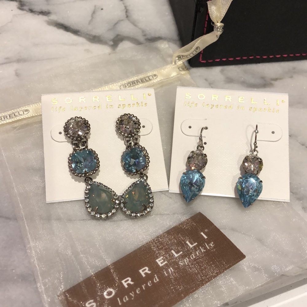Sorrelli Three Stone "Ocean" Earring, NWT-Boutique - Picture 10 of 16